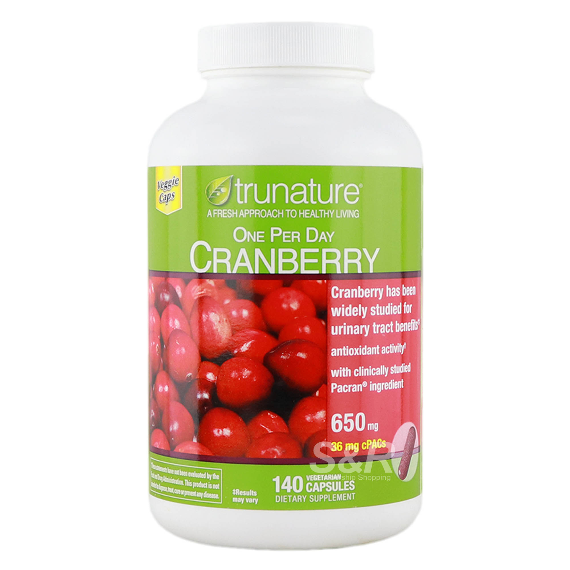 Trunature One Per Day Cranberry Dietary Supplement 140pcs